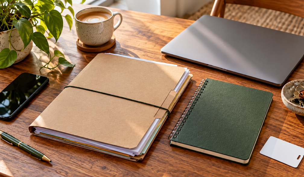 Sunlit Cozy Home Office Desk