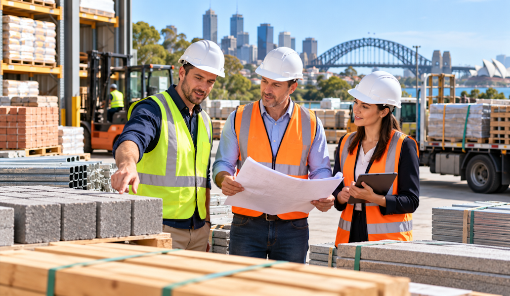 Construction Team Reviewing Materials