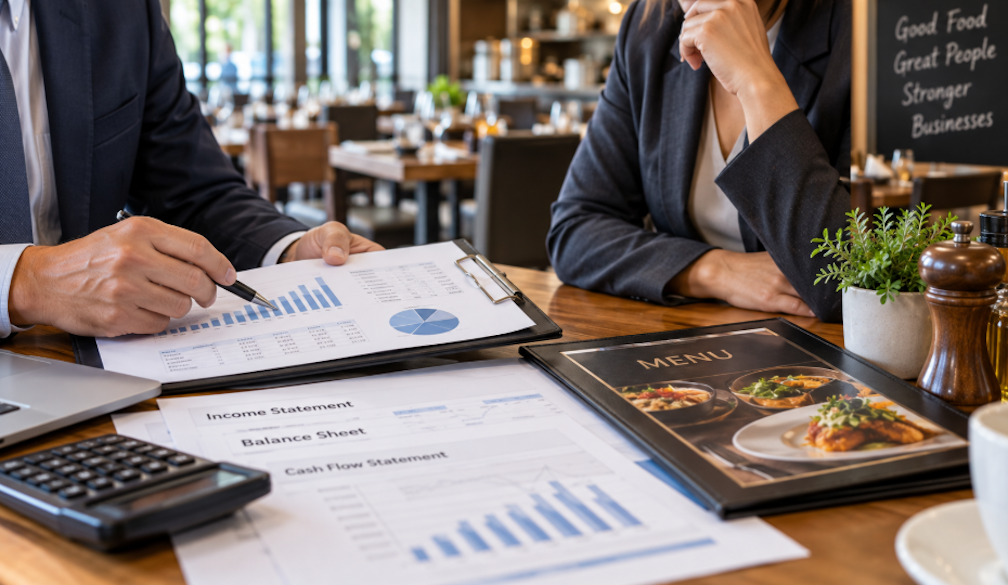 Restaurant Financial Review Over Coffee