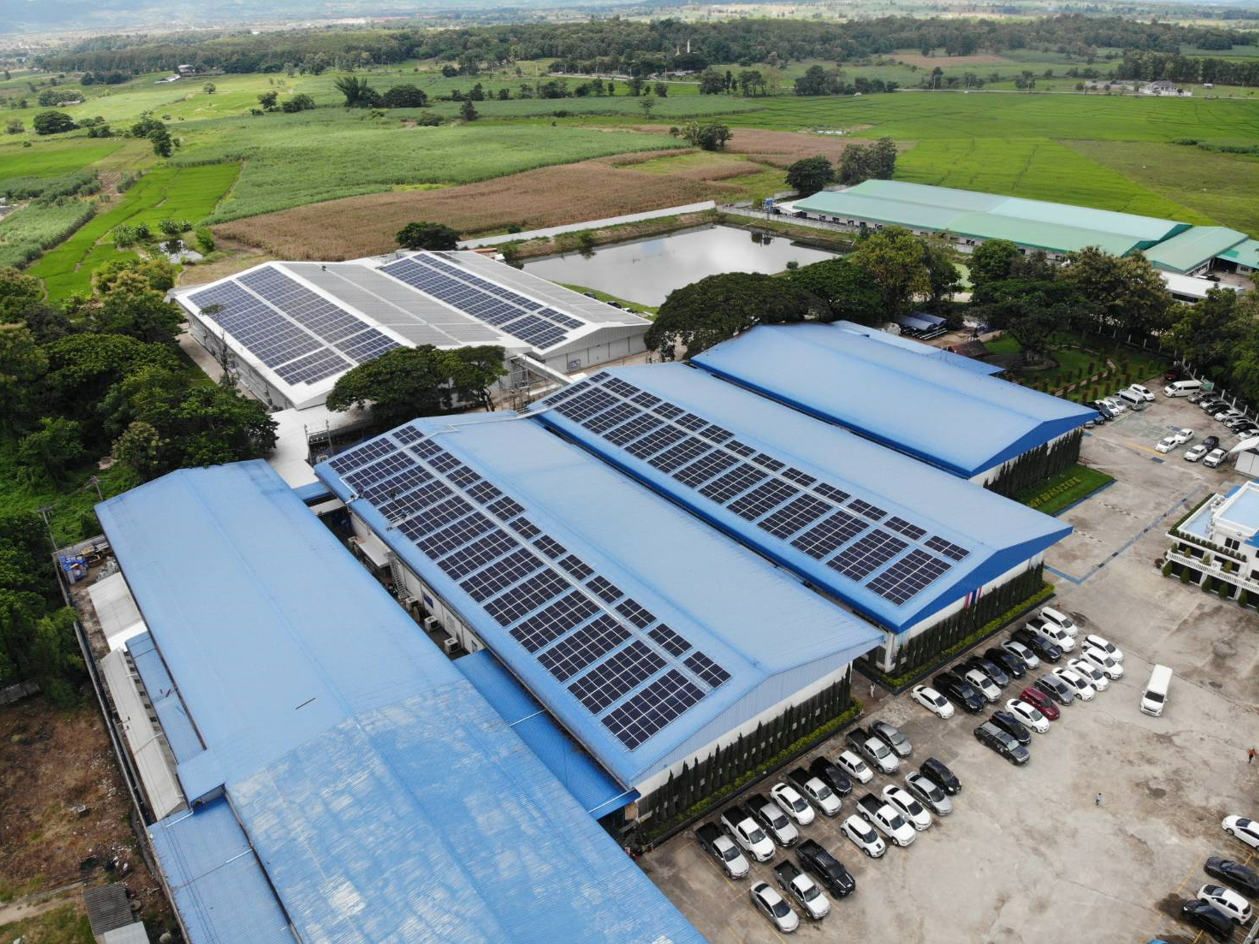 Rooftop solar panels at Thailand factory Photo credit: Top Form International