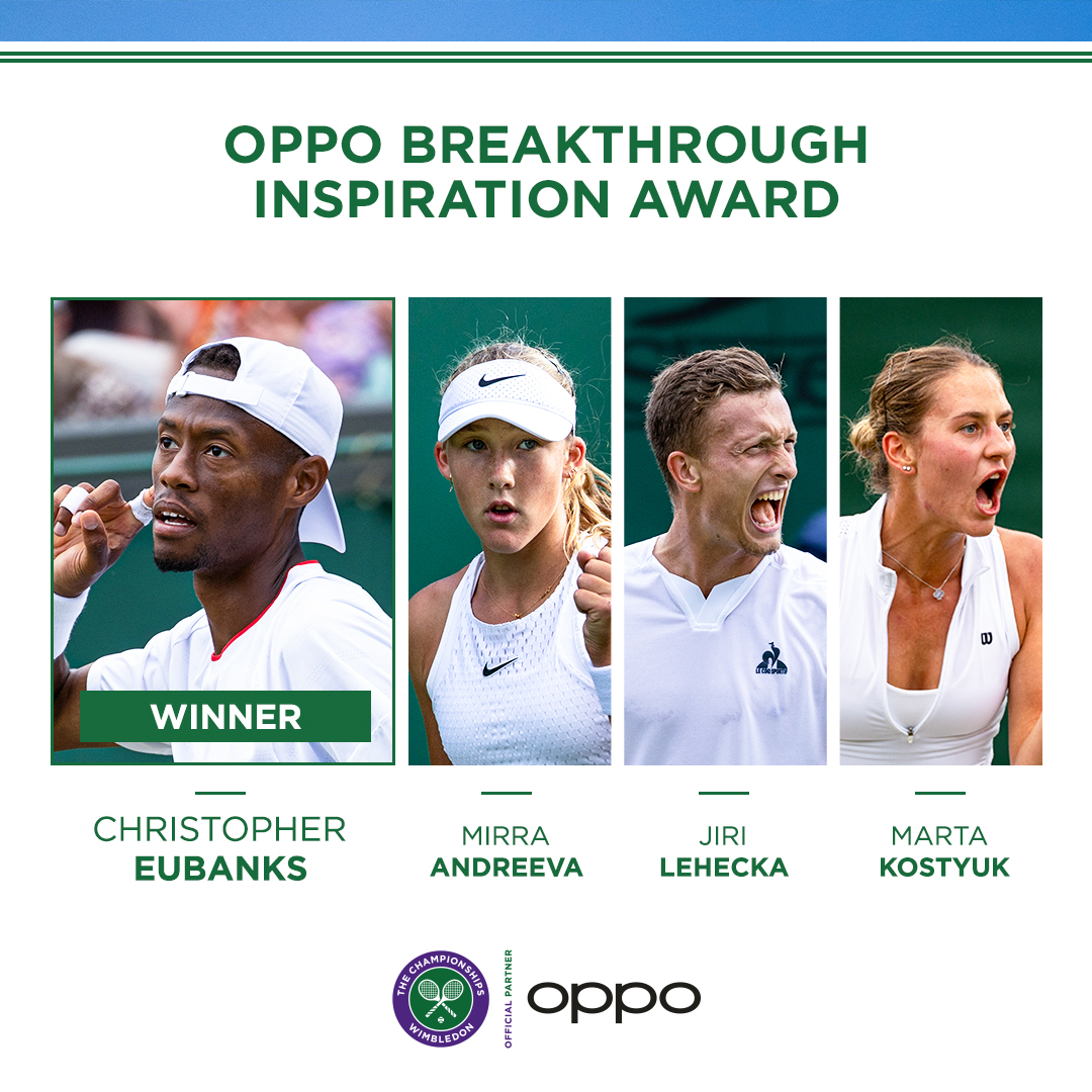 Christopher Eubanks, winner of the OPPO Breakthrough Inspiration Award 2023