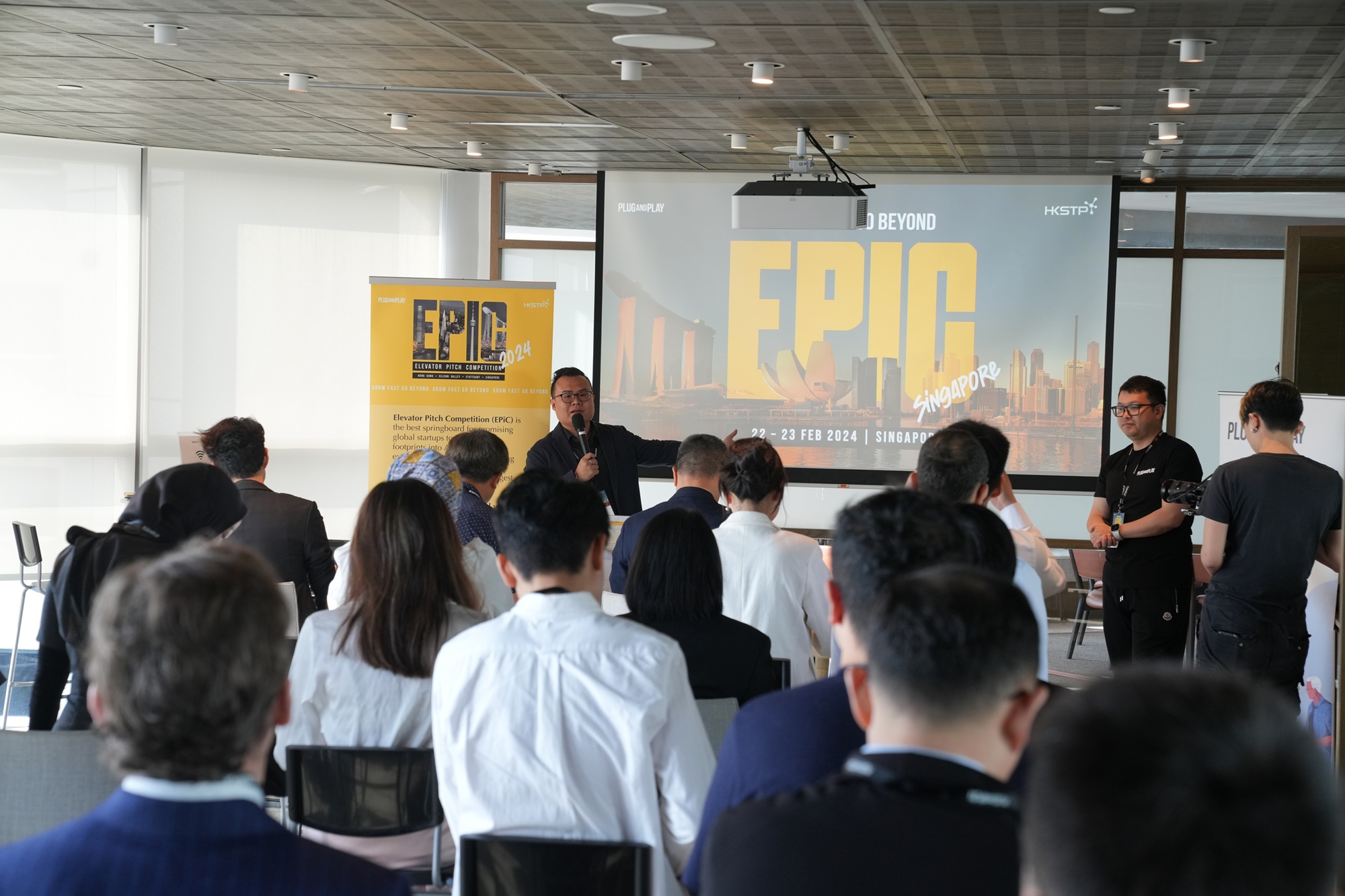 Photo 1: HKSTP successfully completed the first-ever Asia Pacific Elevator Pitch Competition 2024 (EPiC) Region Semi-Final on 22 and 23 February 2024, with 20 of the Singapore’s brightest innovators selected to fly to Hong Kong on 26 April 2024 for the EPiC 2024 Grand Finale.