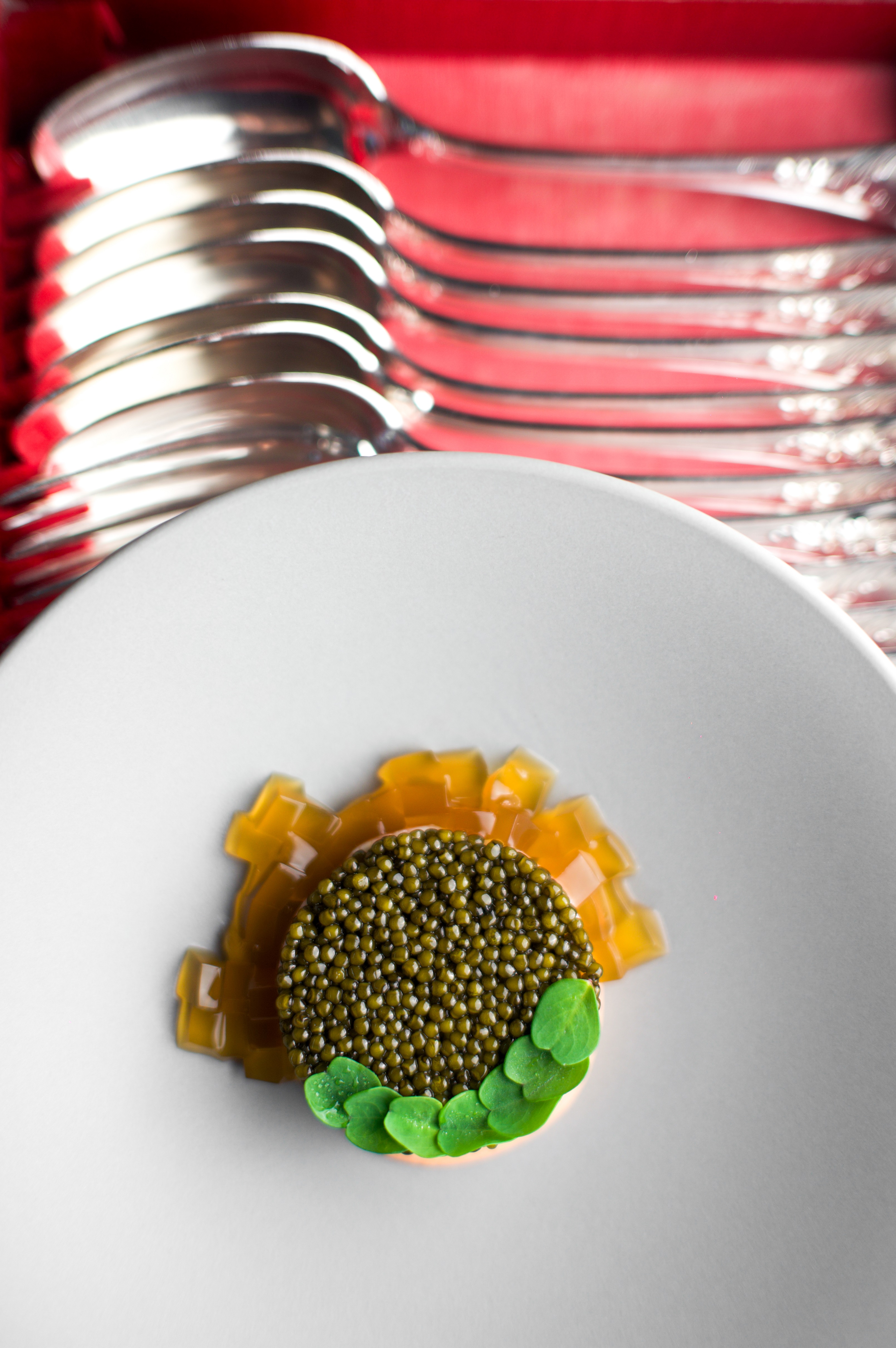 Chilled langoustine, delicate gelée with spices and Kristal caviar