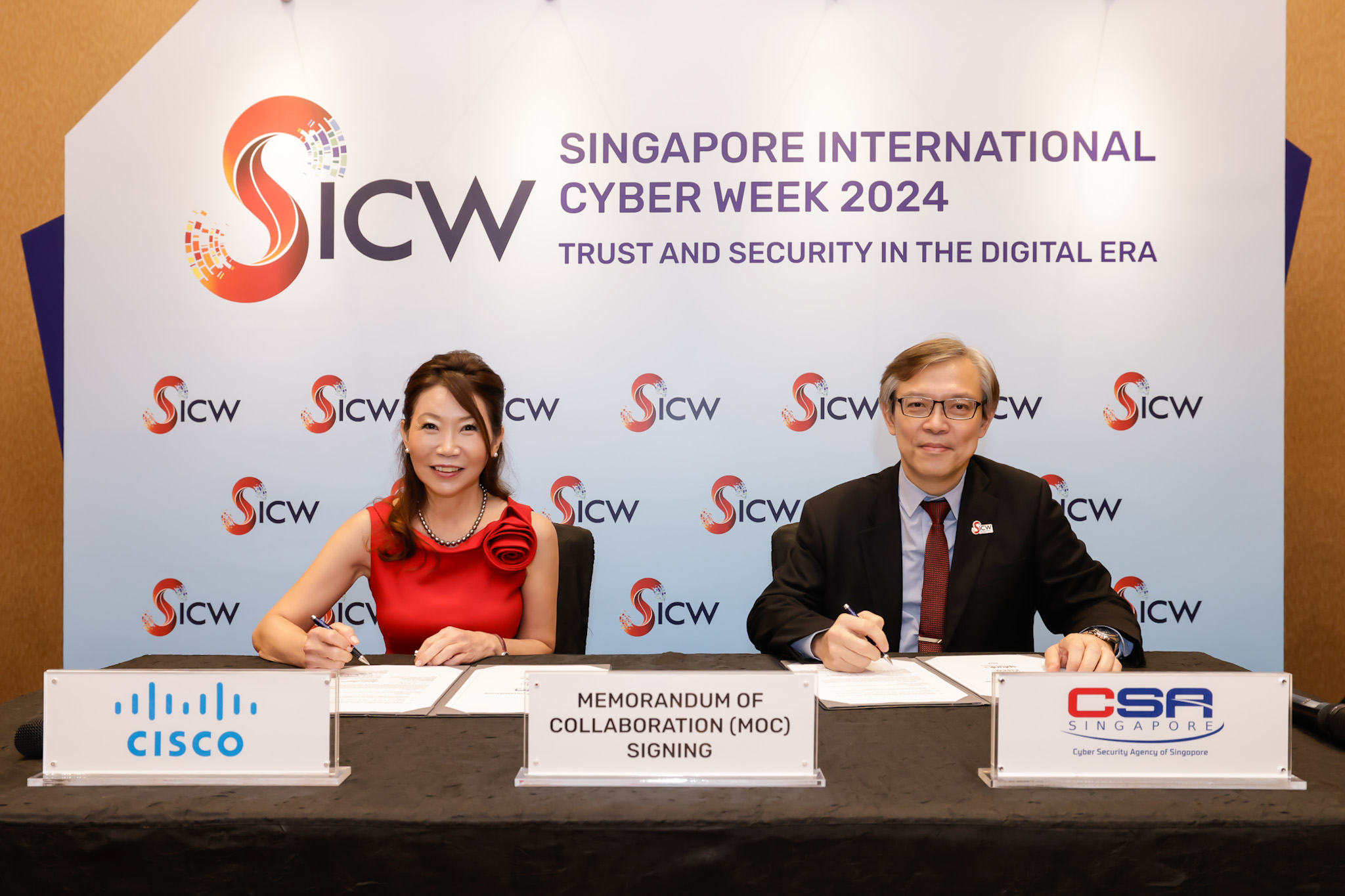 Cisco and the Cybersecurity Agency of Singapore (CSA) sign a Memorandum of Collaboration (MOC) to enhance the nation