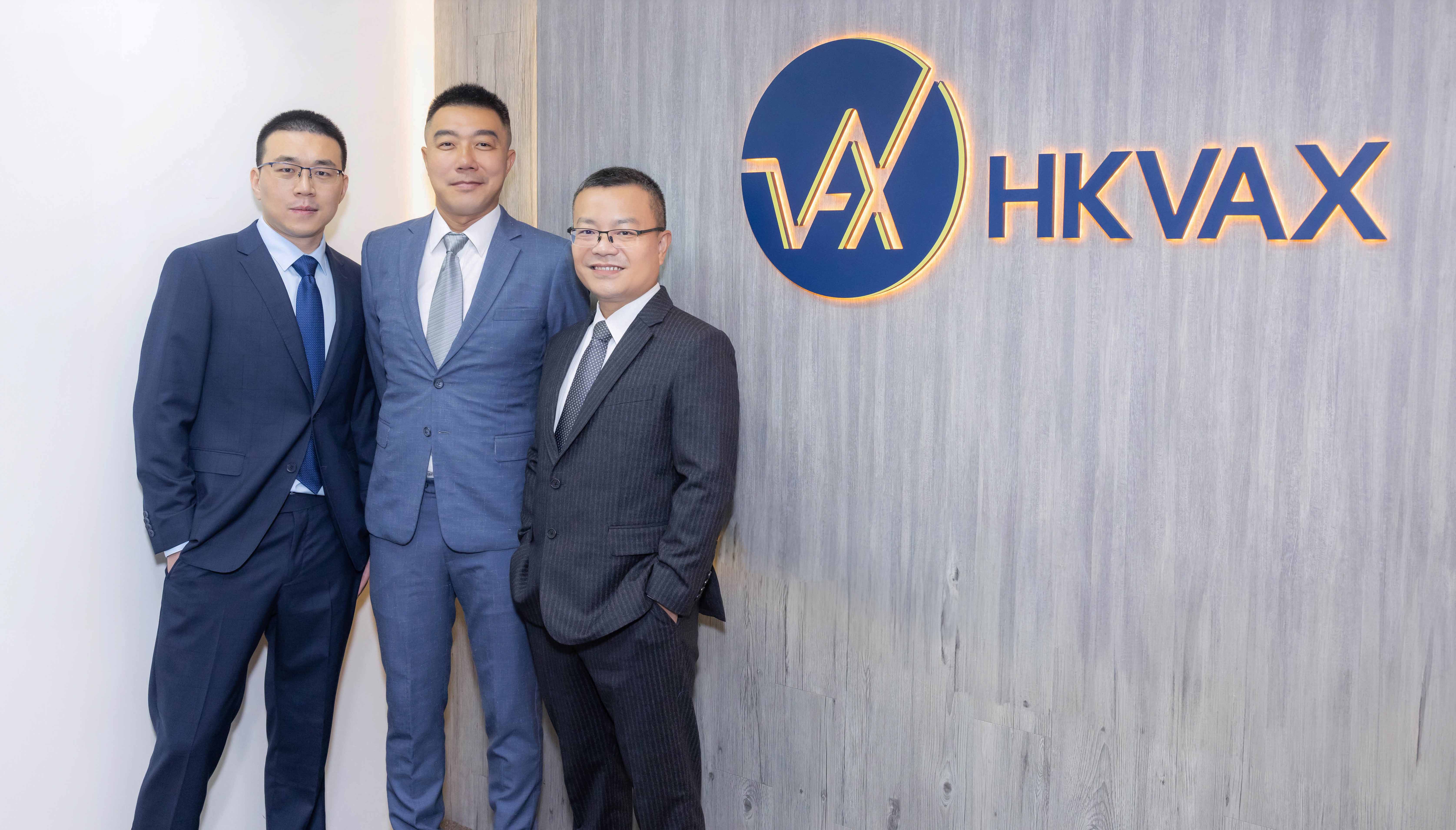 From left to right: Simon Liu, Co-Founder and CTO of HKVAX; Dr. Anthony Ng, Co-Founder and CEO of HKVAX; and Sam Fok, Co-Founder and COO of HKVAX