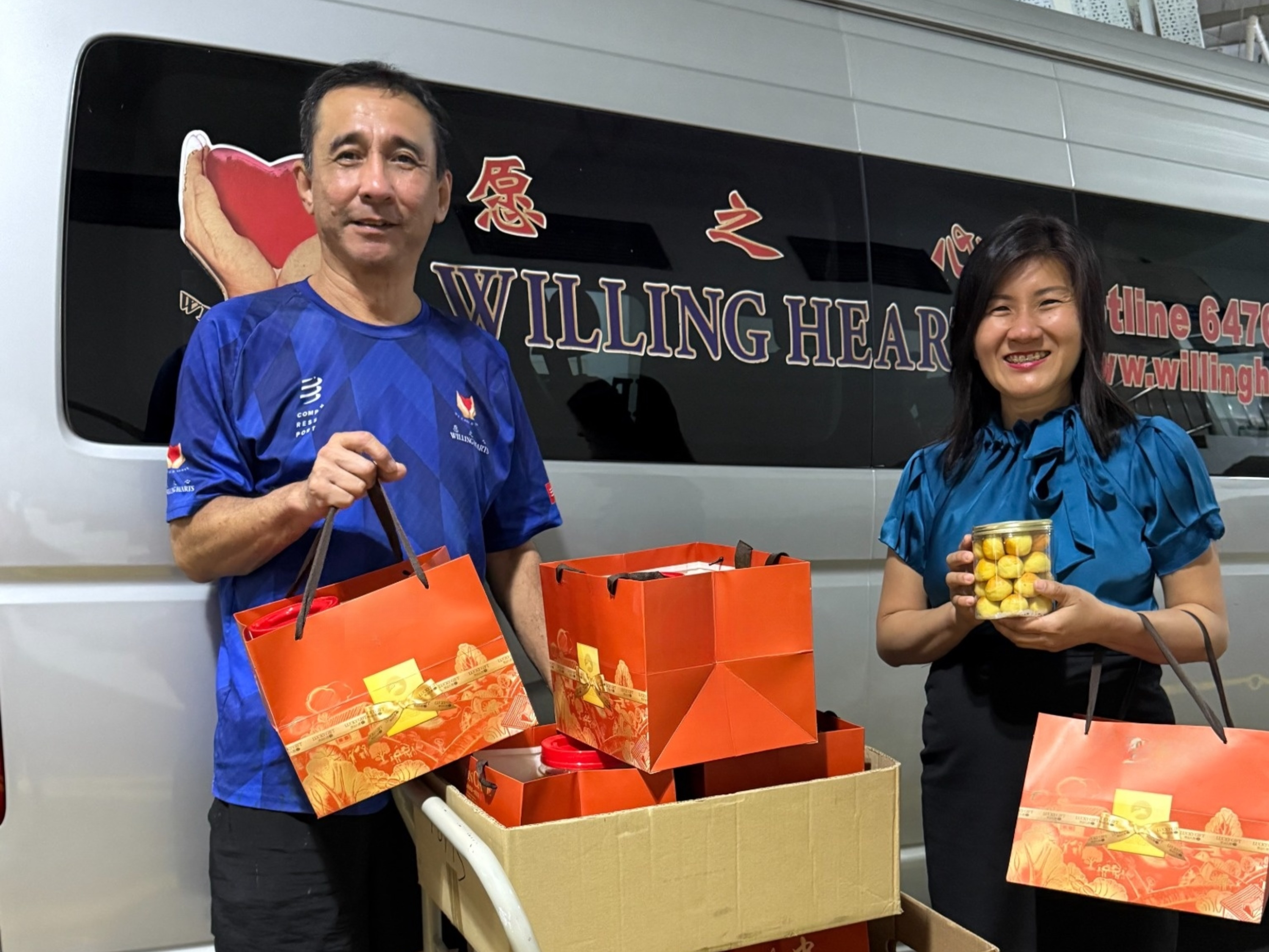 Aurealis Group donating CNY Goodies to Willing Hearts