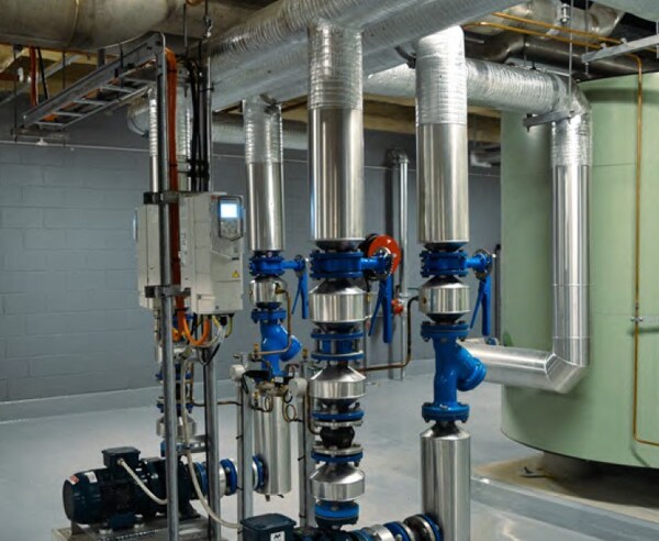 More ABB drives installed inside the central cooling plant. Image courtesy of IPD.