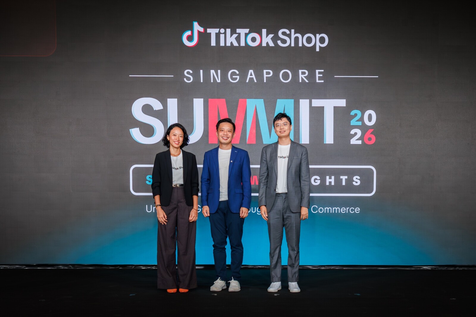 Left to right: Ms Candera Chan (Public Policy Lead, TikTok), Mr Alvin Tan (Minister of State, Ministry of Foreign Affairs & Ministry of National Development), Mr Shichen Sun (Country Lead, TikTok Shop Singapore)