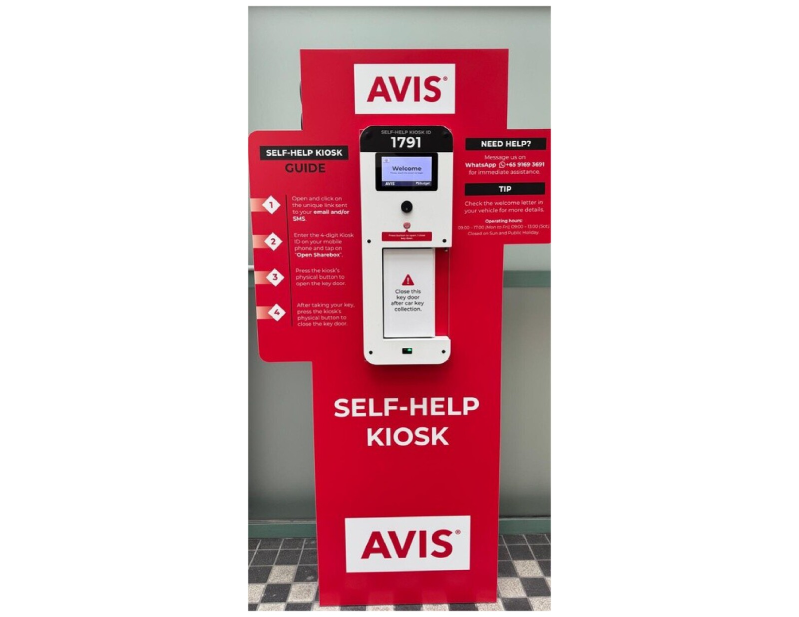 AVIS Singapore Self-Service Kiosk