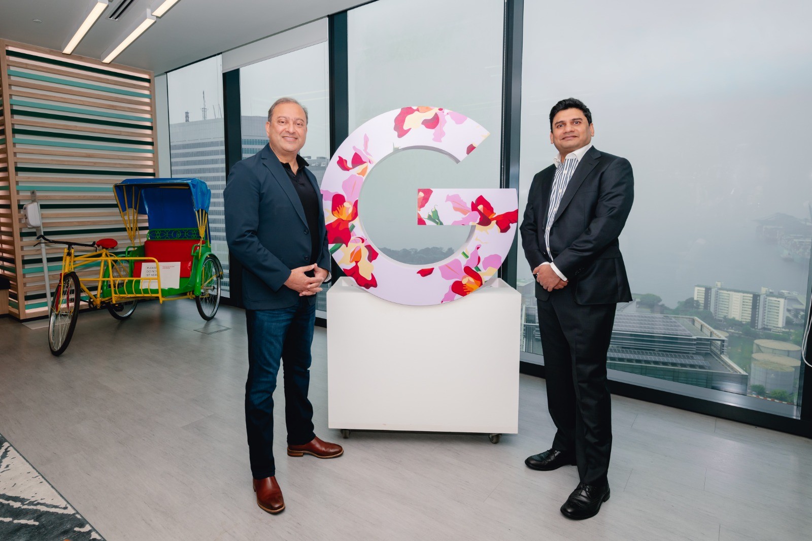 Ratnakar Garikipati, Founder, Chair, and CEO of LeapThought, alongside Rahul Sharma, Google Cloud Managing Director, APAC Public Sector. The partnership combines LeapThought